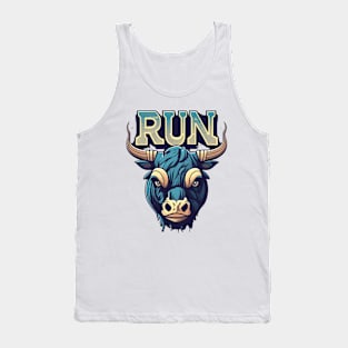 Bull Head Design Artwork Tank Top